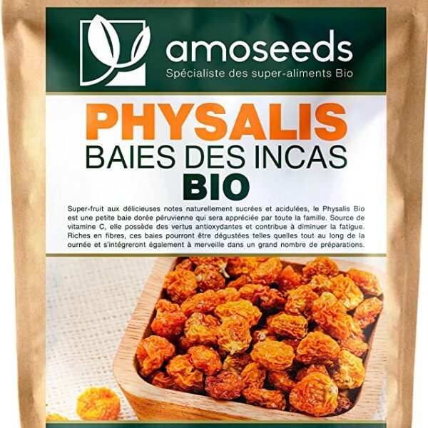 PHYSALIS (BAIES DES INCAS) BIO 1KG amoseeds marque française spécialiste des super-aliments Bio