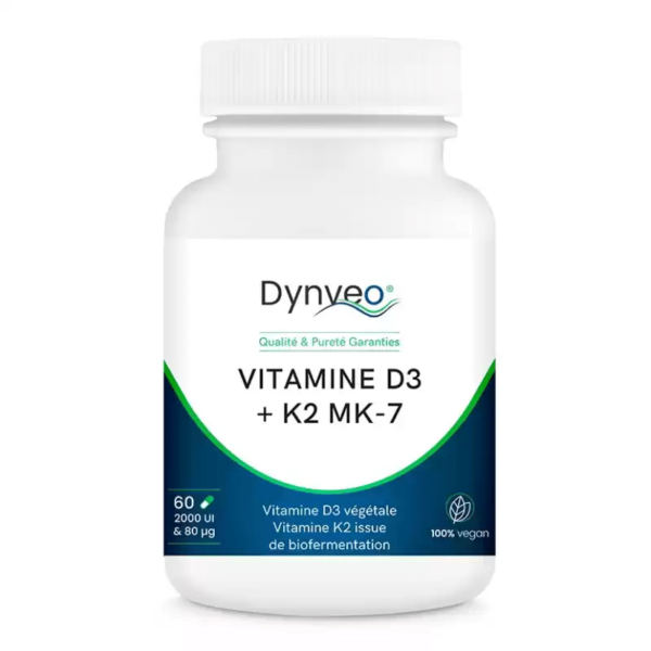 compléments alimentaires vitamine D3 K2 vegan de dynveo laboratoire français