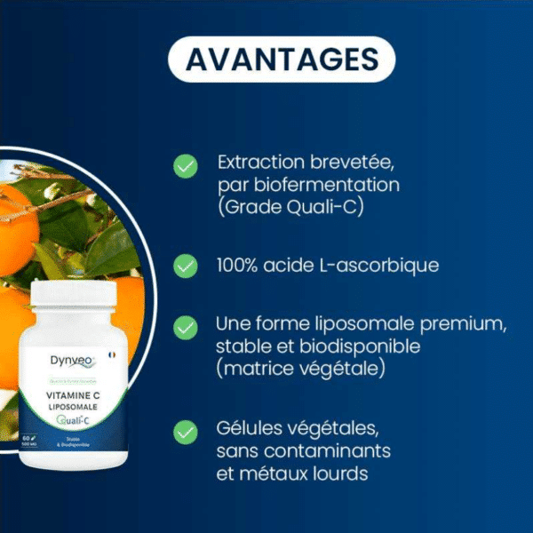 compléments alimentaires avantages vitamine C Liposomale dynveo laboratoire français