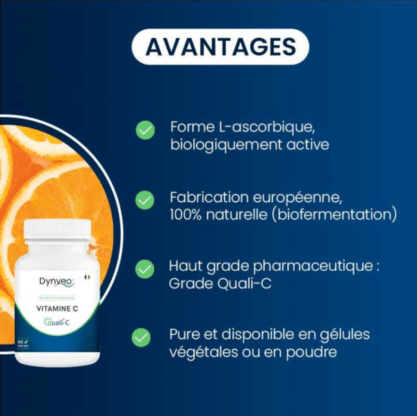 avantages Vitamine C pure Quali-C dynveo laboratoire français