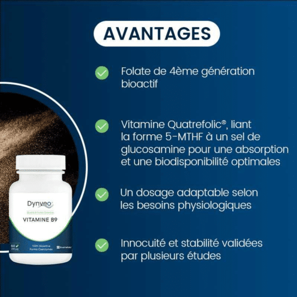 avantages compléments alimentaires vitamines B9 quatrefolic dynveo laboratoire français