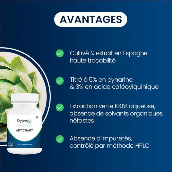 avantages compléments alimentaires extrait d'artichaut dynveo laboratoire français