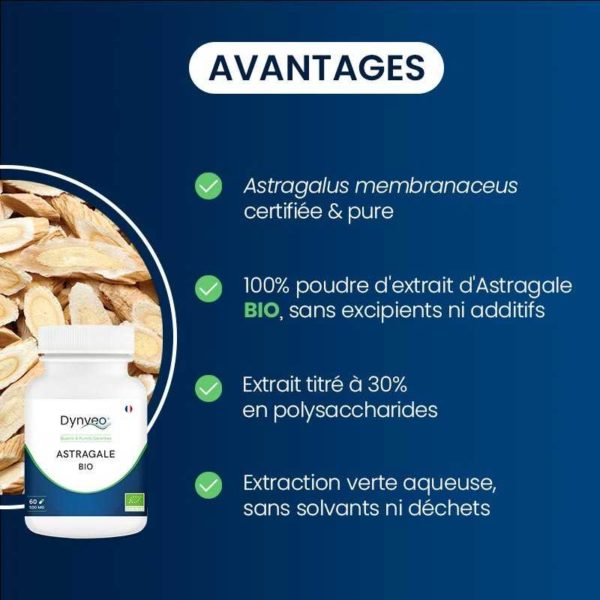 avantages compléments alimentaires astragale bio dynveo laboratoire français