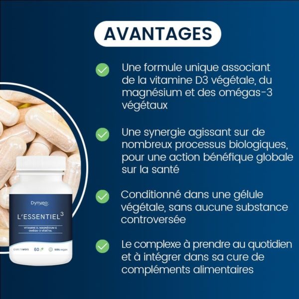 avantages compléments alimentaires l'essentiel3 dynveo laboratoire français