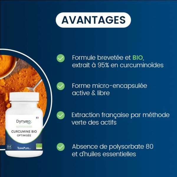 avantages compléments alimentaires curcumine bio optimisée dynveo laboratoire français