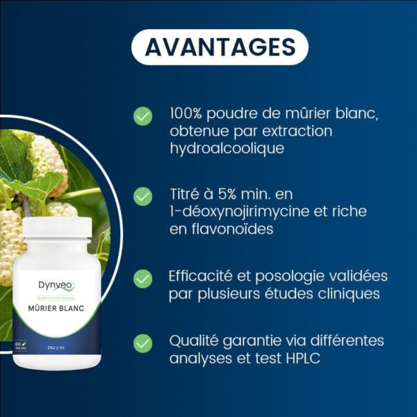 avantages compléments alimentaires extrait de mûrier blanc dynveo laboratoire français
