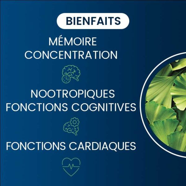 bienfaits compléments alimentaires ginkgo biloba bio dynveo laboratoire français