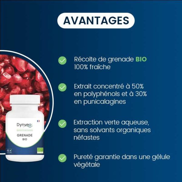 avantages compléments alimentaires grenade bio dynveo laboratoire français