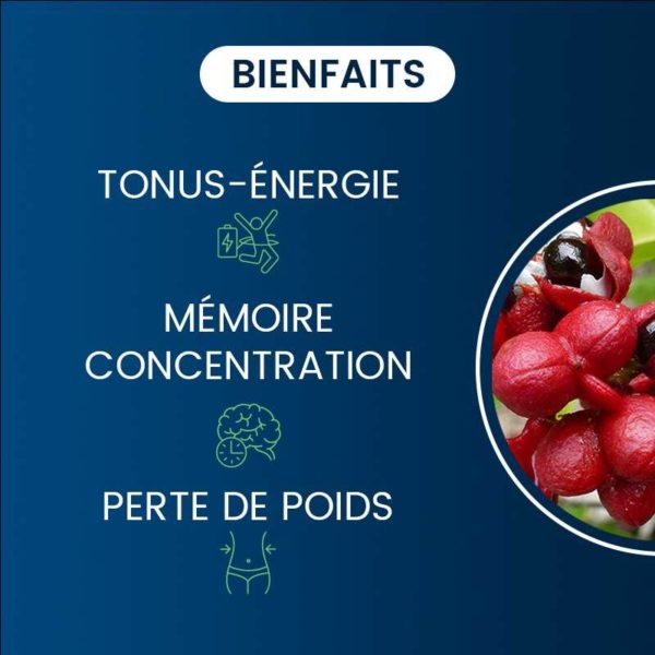 Bienfaits compléments alimentaires guarana bio dynveo laboratoire français