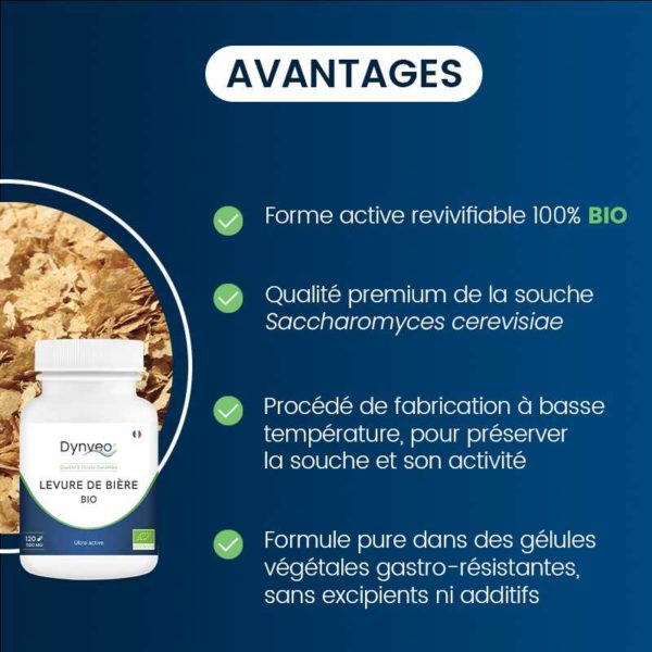 compléments alimentaires levure de bière bio-active dynveo laboratoire français