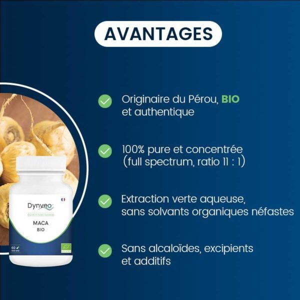 avantages compléments alimentaires maca bio dynveo laboratoire français