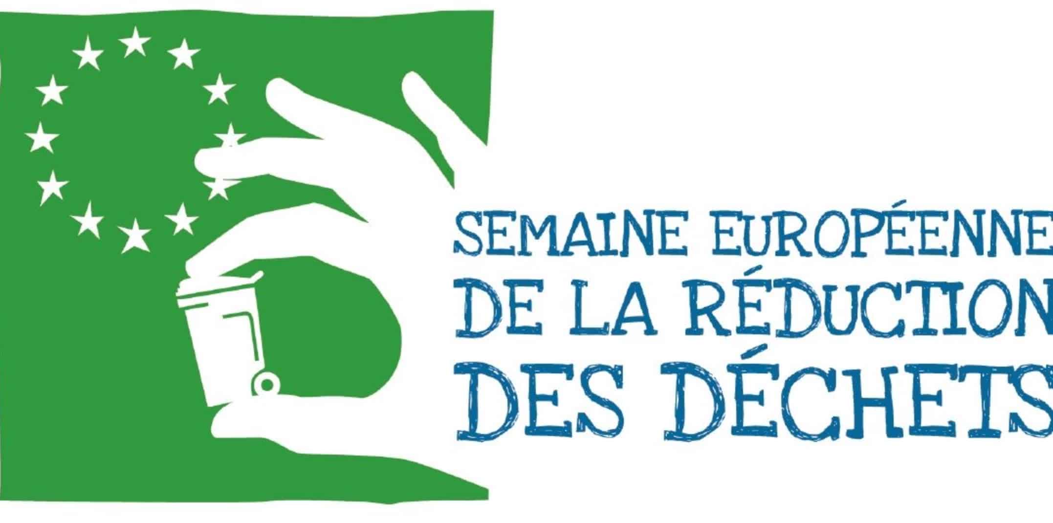 Logo de la semaine européenne de la réduction des déchets, écologie, naturel, citoyen,